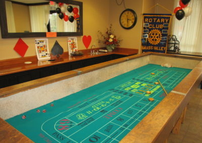 Casino table ready for event in Nevada County CA