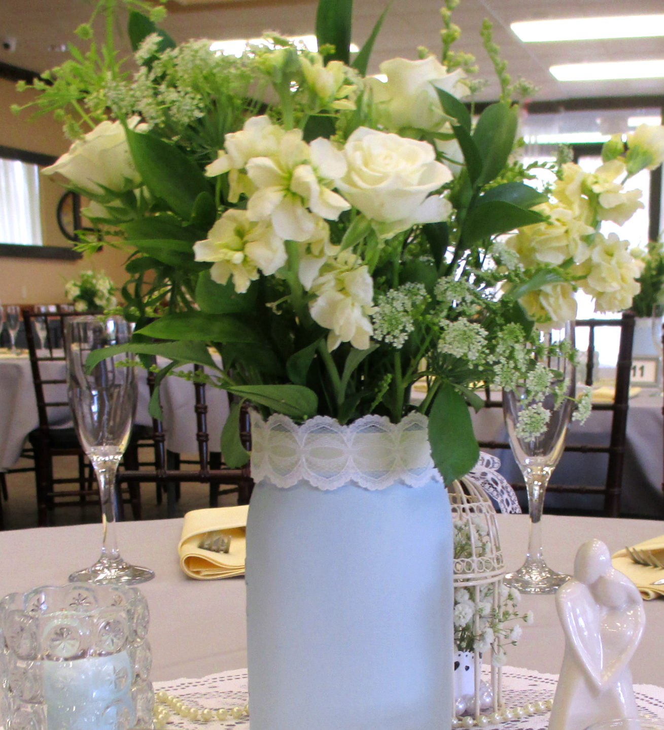 Wedding table bouquet option Grass Valley event