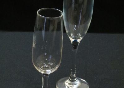 Champagne glasses rental choices event venue Grass Valley