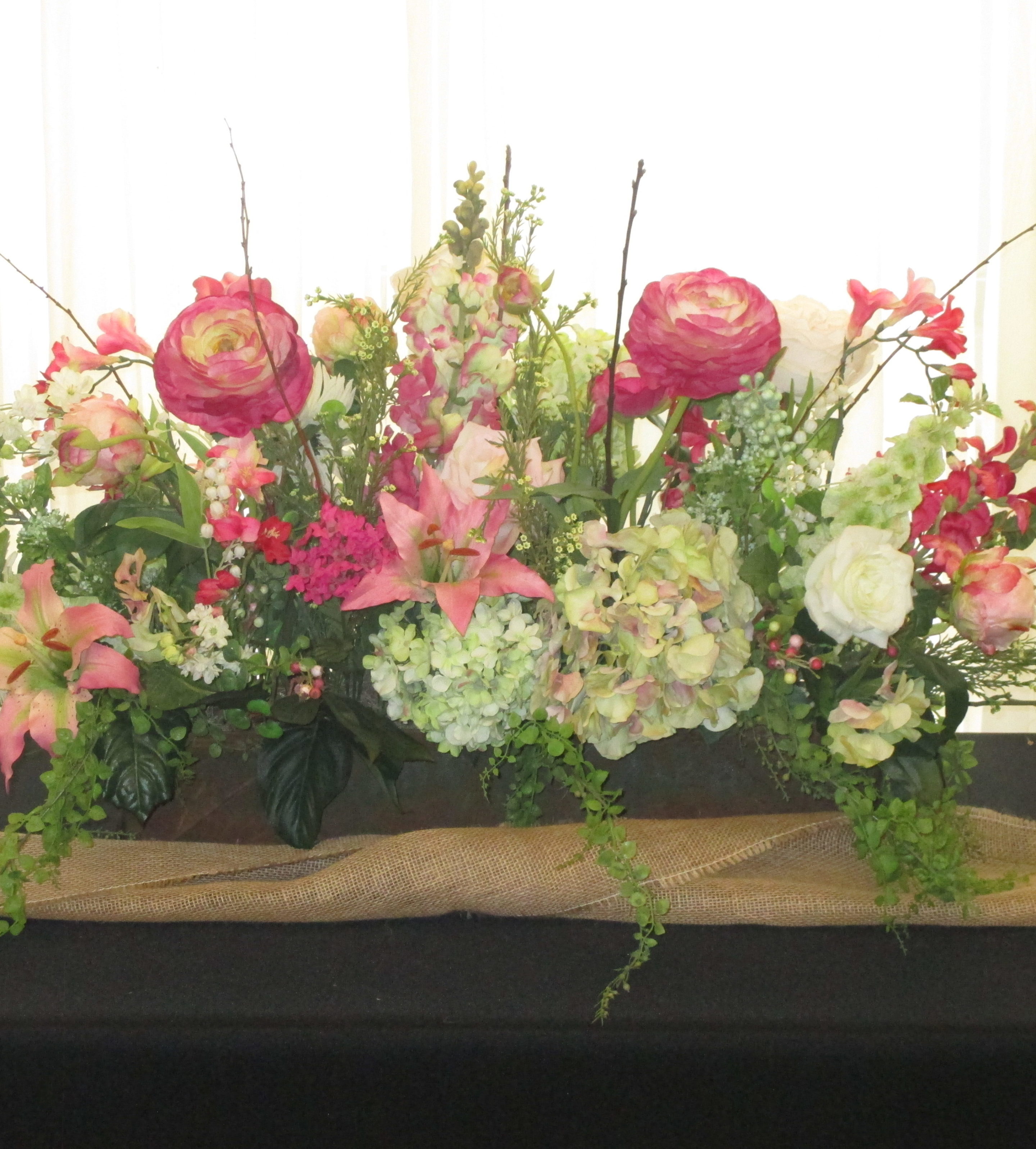 Flower arrangement at venue Nevada County