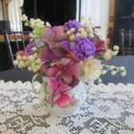 Summer flowers in elegant vase for rent at Grass Valley venue