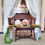 Head table at Foothills Event Center wedding venue in Nevada County