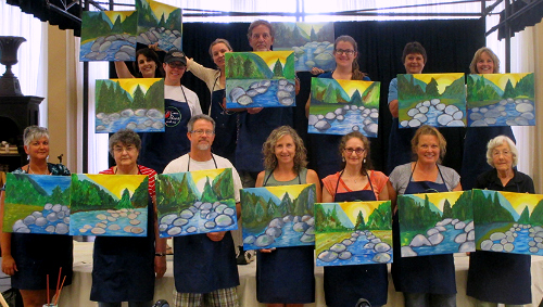 Team Building Paint Classes at the Foothills