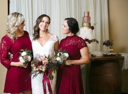 Bride and her bridesmaids at the Foothills Event Center