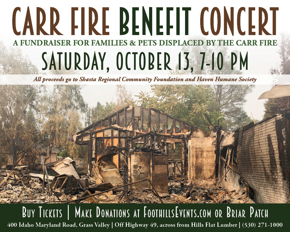 Carr Fire Benefit Concert info