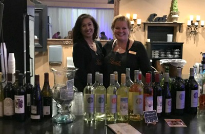 Foothills bartenders with a selection of local wines