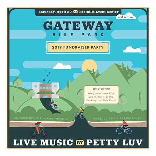 Gateway bike park fundraiser with Petty Luv